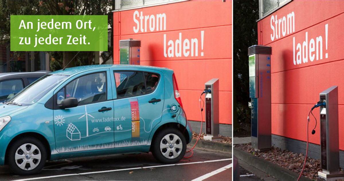 Clever per Handy laden - Ladefoxx Säulen